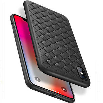 Manufacturer for iPhone XR luxury design braided weave pattern soft TPU case