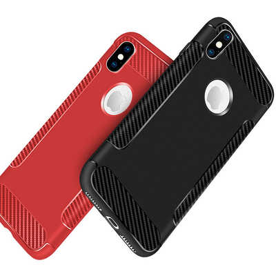 Distributor wholesale carbon fiber phone cover iPhone Xs Max soft TPU case