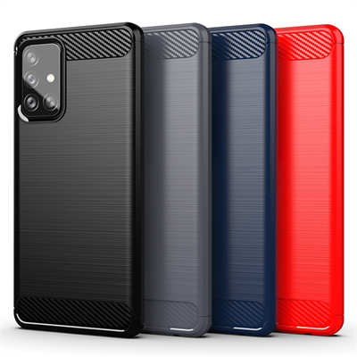 Wholesale Samsung accessories colorful carbon fibre case for Samsung A52 