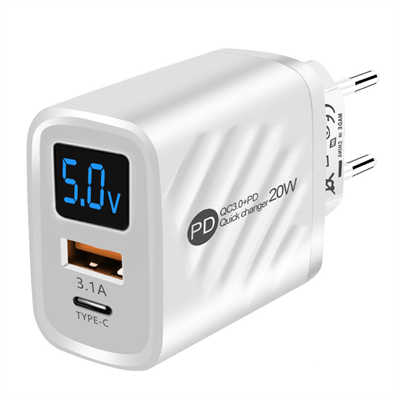 USB wall charger distributors quick charging multiple with LCD display
