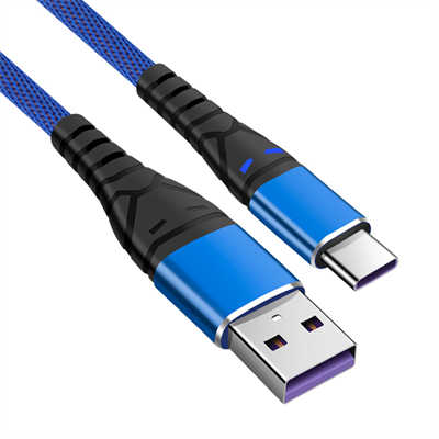 Accesorios teléfono móvil venta al por mayor cable USB-C cable tejido trenzado 5A