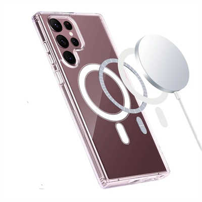 Phone cover for girls distributor Samsung S21 Plus transparent Magsafe case