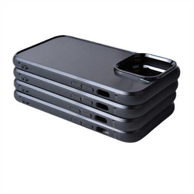 iPhone 12 Pro groove case exporters black PC silicone phone back cover