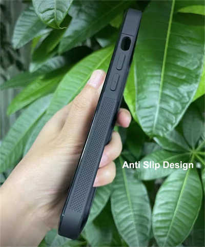 Phone case for iPhone 12 Pro Max factory supply black PC+TPU groove case