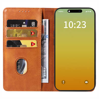 Apple iPhone 13 Pro Max case development magnetic calf leather wallet case