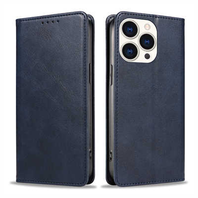 iPhone 15 phone case exporter wallet case magnetic calf leather back cover