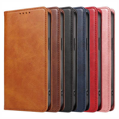 iPhone 15 Pro Max leather case factory personalised magnetic calf wallet case
