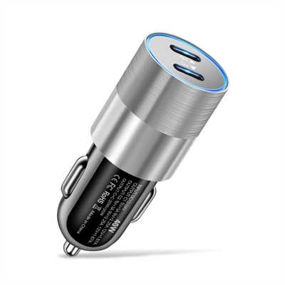 Macbook pro car charger manufacturers dual USB fast charging 40W adapter