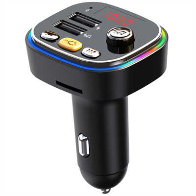 Car charger fast charging private label dual port C20 bluetooth USB adapter