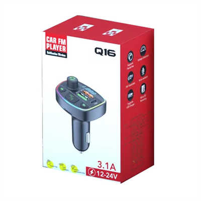Car charger port whitelable USB multi adapter Bluetooth FM Transmitter Q16
