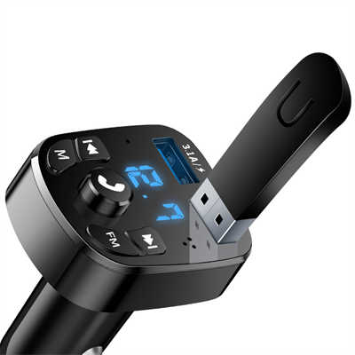 Fast car charger design USB C adapter 3.1 port Bluetooth FM Transmitter adapter