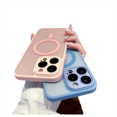 Cell phone cases custom supplier iPhone 15 soft matte magsafe case silicone cover
