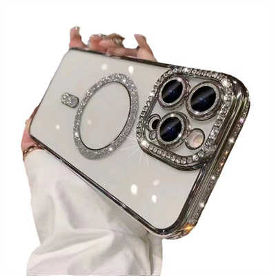 iPhone 15 diamond magsafe case luxury case high quality iPhone case manufacturer 
