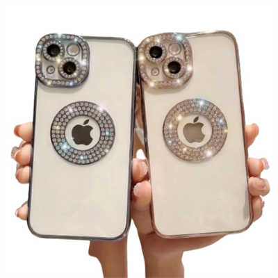 Funda teléfono personalizaron fundas iPhone 15 diamante al por mayor