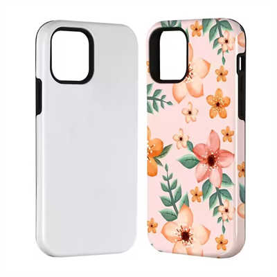 Wholesale 2 in 1 sublimation 3D case iPhone 15 personalized phone cover for girls
