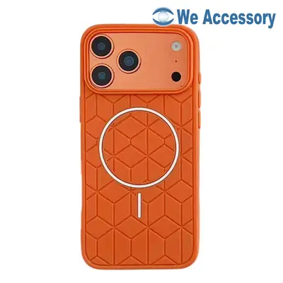 Phone accessories supplier iPhone 17 Pro diamond-patterned shatterproof magsafe case