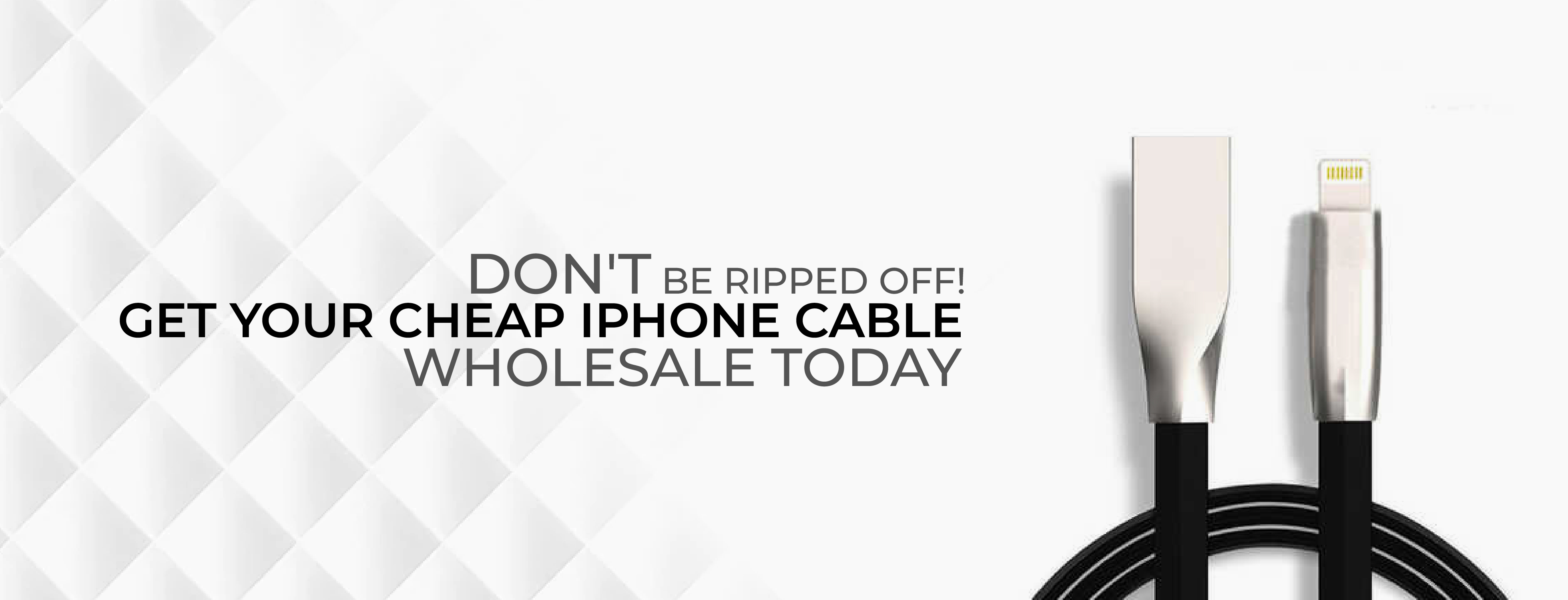 Don't be ripped off! Get your cheap iPhone cable wholesale today