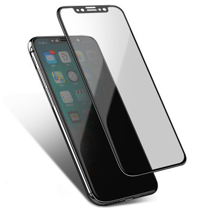 Fábrica al por mayor iPhone X 3D privacidad vidrio templado alta calidad