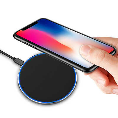 Hot sale ultra thin QI standard fast wireless charger for cell phone 