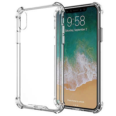 Wholesale mobile phone accessories iPhone XR clear shockproof bumper TPU case
