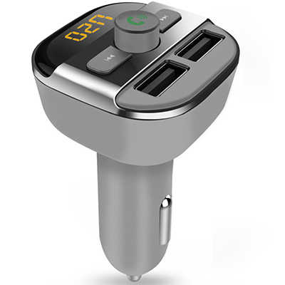 Supply dual 2.1A USB Bluetooth FM Transmitter Car Charger iPhone Android Devices