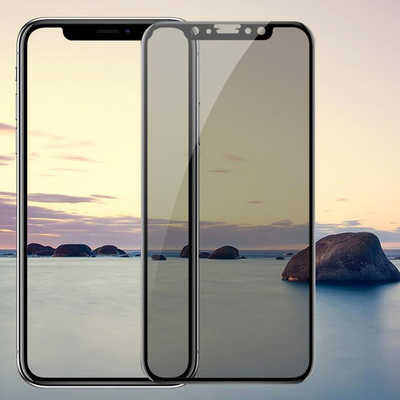 Protector de pantalla cristal templado China iPhone X 2.5D privacidad de cubierta completa 