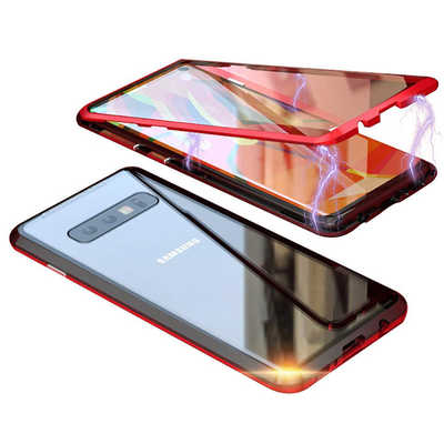 Mobile Accessories Producers Samsung S10 tempered glass magnetic adsorption case