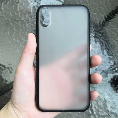 China factory iPhone X matte PC+TPU frame case 2in1 shatterproof back cover