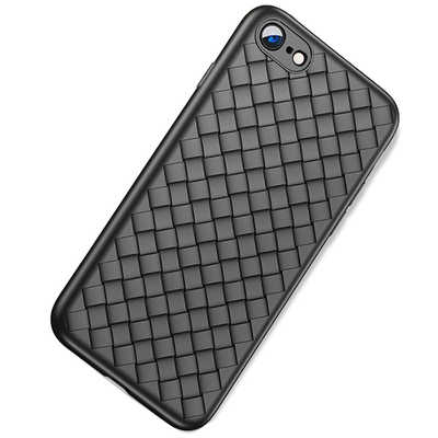 Wholesale cell phone accessories heat dissipation iPhone 8 weave leather case
