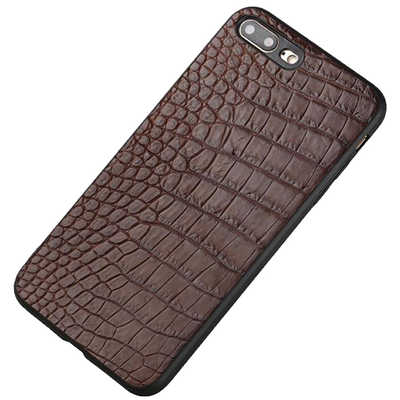 Wholesale leather back cover case for iPhone 8 crocodile pattern leather case