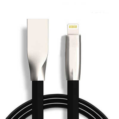 Zinc Alloy Data Cable Fast Data Transfer 2.1A 1M iPhone Charging Cable Manufacturer