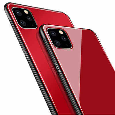 Mobile Phone Accessories Wholesale China iPhone 11 Tempered Glass Case Luxury 2in1 Case 