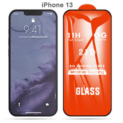 Mayorista cristal templado iPhone 13 Protector de pantalla de cubierta completa 21D
