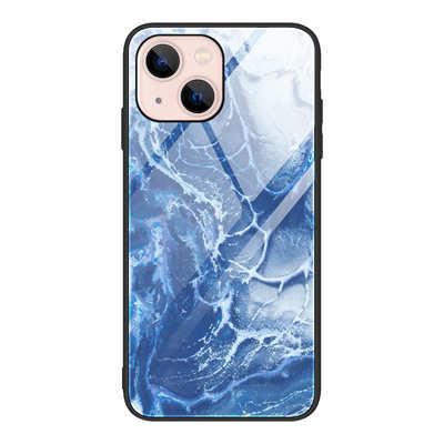 Großhandel iPhone 13 panzerglas hülle luxuriöse marmor muster rückseite aus panzerglas