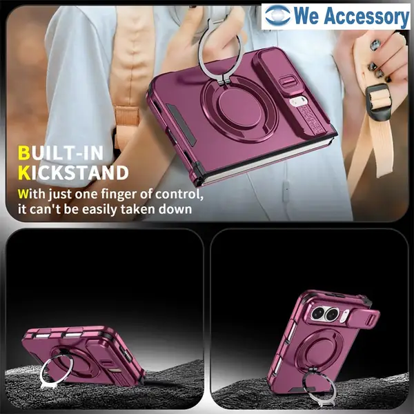 iPhone Duo Stand Case with sliding camera cover and 360 degree magnetic ring
