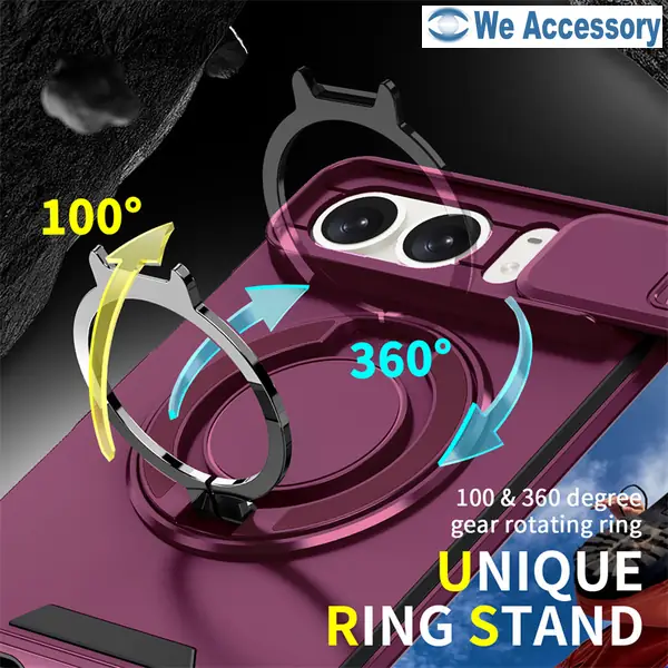 Funda para iPhone Duo con soporte y anillo magnético de 360°