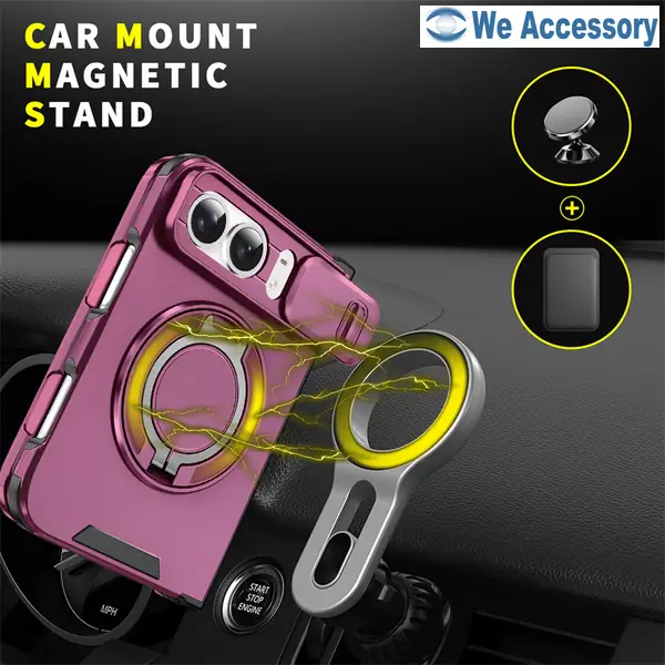 Funda para iPhone Duo con soporte y anillo magnético de 360°