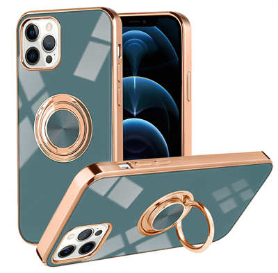 Proveedor Accesorios móviles Fundas blanda iPhone 13 con anillo magnético