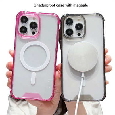 mobile phone accessories wholesale suppliers iphone 14 clear shatterproof case with MagSafe