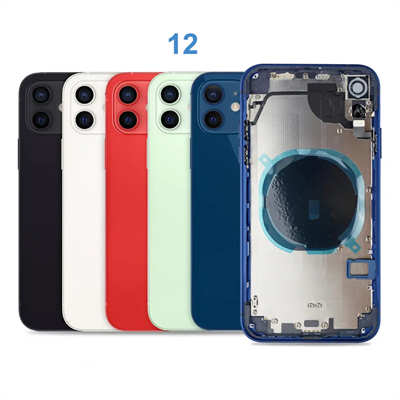 Mobile spare parts company iPhone 12 replacement parts back housing with frame