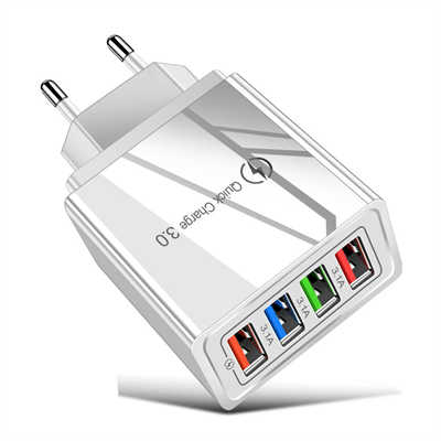 Wholesale USB charger new style fast charging 4 port European standard charger