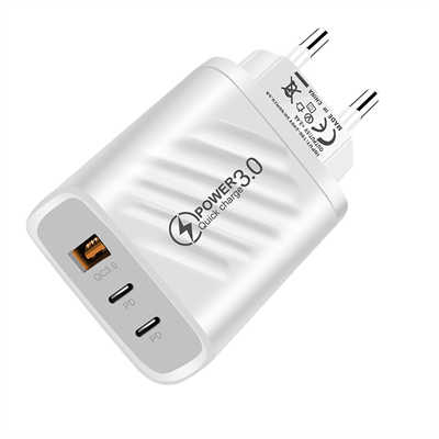 USB-C charger personalized 3 port 20W fast USB charging mobile phone accessories