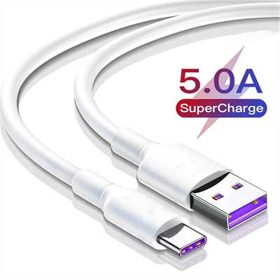 Mobile phone accessories wholesale 5A USB-C cable fast charging data transfer cable