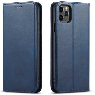 Wholesale iPhone 12 mini leather case magnetic calf wallet case phone case iPhone