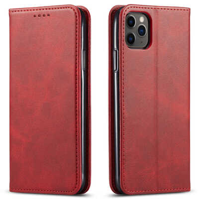 Apple iPhone 12 Pro Max case wholesale leather case magnetic calf wallet case