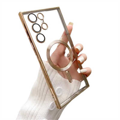 Cute Samsung cases suppliers Samsung S24 electronplating magnetic case