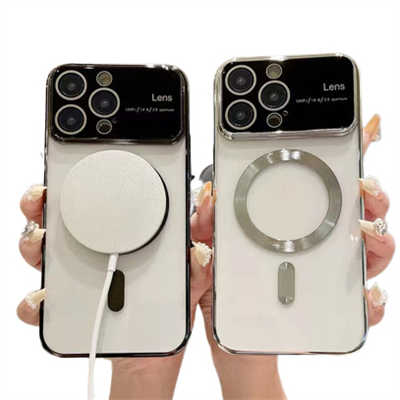 Phone case trader iPhone 12 case Magsafe electroplated iPhone case with large lens window