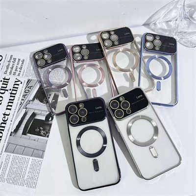 iPhone case bulk buy iPhone 13 Magsafe case electroplated case with large lens window
