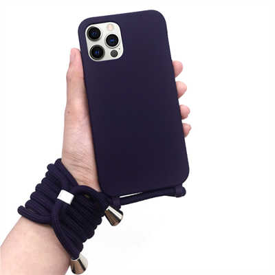 Mobile phone case bulks buy apple iPhone 15 Plus case lanyard liquid silicone case 