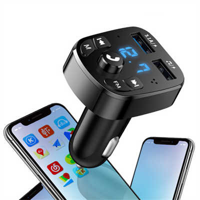 Car charger adapter design USB c charger 3.1 dual Bluetooth FM Transmitter adapter